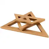 Ara Triangle Sculpture 3 Piece Set in Gold Aluminum