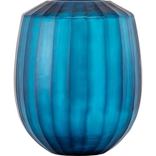 Aria 12.5" Vase in Frosted Blue Glass