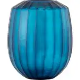Aria 12.5" Vase in Frosted Blue Glass