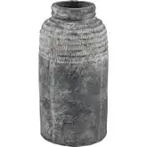 Ashe 11.75" Vase in Antique Dark Gray Ceramic
