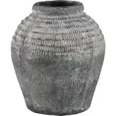 Ashe 8" Vase in Antique Dark Gray Ceramic