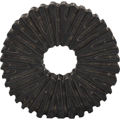Curtis Decorative Sculpture in Black Finish Mango Wood