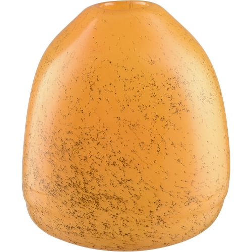 Berk Vase in Textured Apricot Orange Glass