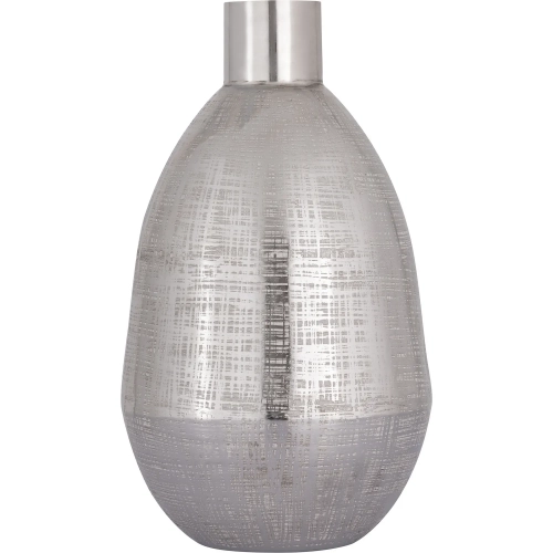 Bourne Vase in Polished Silver Iron