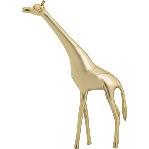 Giraffe Sculpture in Polished Brass