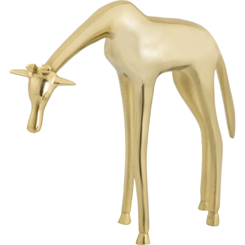 Giraffe Sculpture in Polished Brass