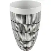 Brent Vase in White & Black Ceramic