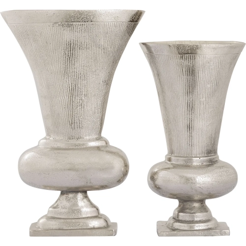 Brigitte Vase 2 Piece Set Nickel in Nickel Aluminum