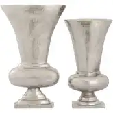 Brigitte Vase 2 Piece Set Nickel in Nickel Aluminum