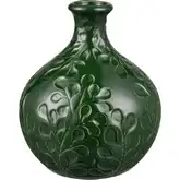 Broome Vase in Gloss Dark Green Textured Ceramic