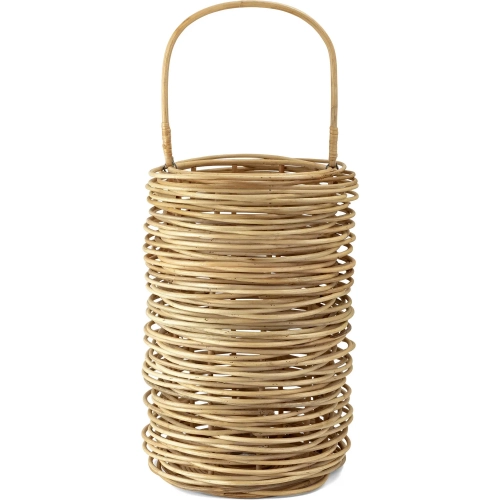Cadiz Woven Lantern in Natural Rattan