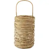 Cadiz Woven Lantern in Natural Rattan