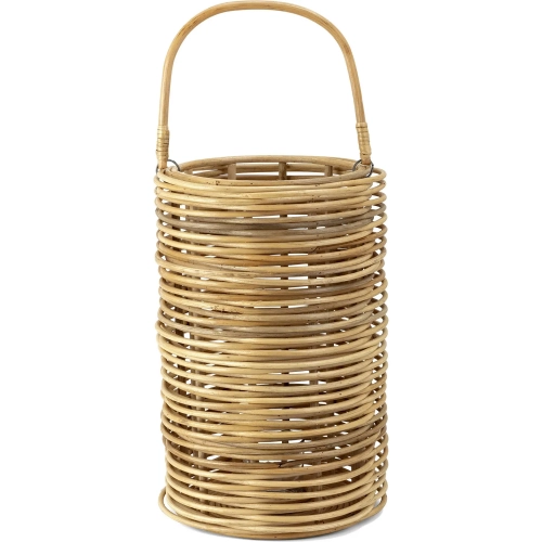 Cadiz Woven Lantern in Natural Rattan