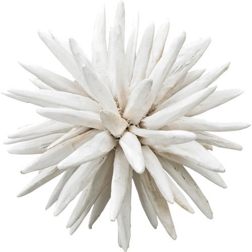 Chinook Spiked Orb Sculpture in White Driftwood