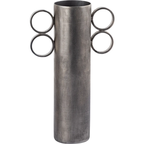 Cirq Vase in Antique Nickel Aluminum