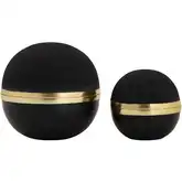 Clemmons Box 2 Piece Set in Black & Brass Metal