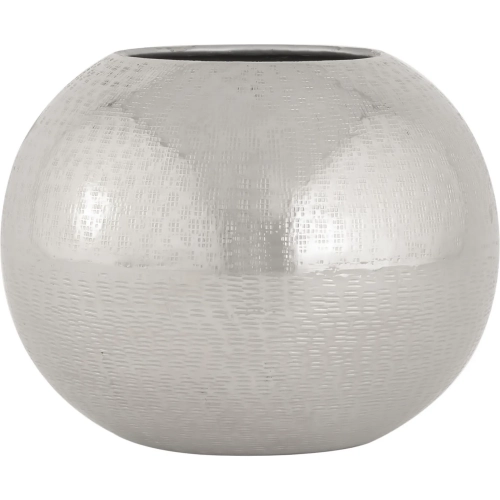 Cobia Vase in Satin Nickel Aluminum