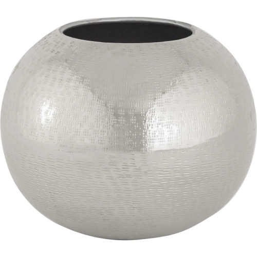 Cobia Vase in Satin Nickel Aluminum