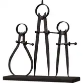 Compass and Caliper Sculpture in Antique Black