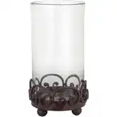 Corona Hurricane in Dark Brown Iron & Clear Glass