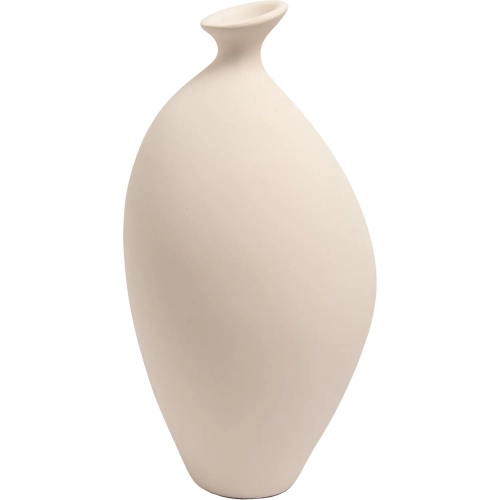 Cy Vase White in Cream Clay