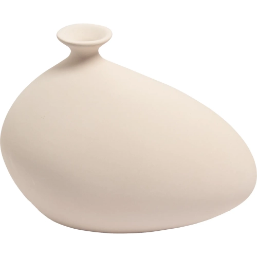Cy Vase White in Cream Clay