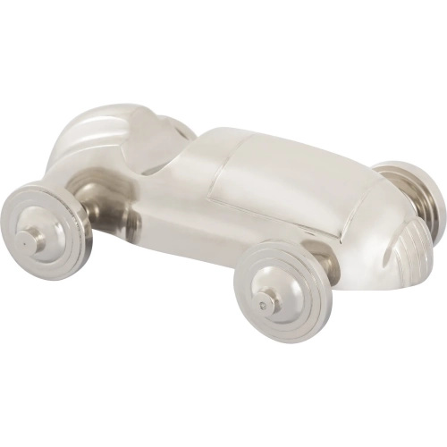 Deco Vintage Car Sculpture in Polished Nickel Aluminum