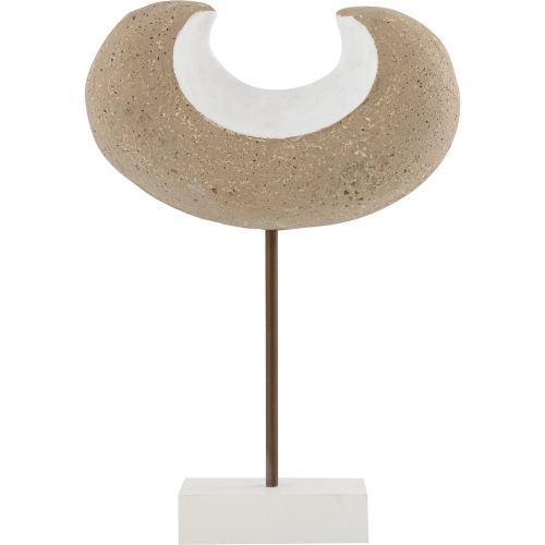 Don Sculpture I in Beige & White Ecomix, Bronze & Wood