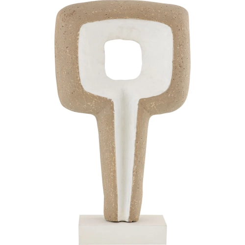 Don Sculpture II in Beige & White Ecomix & Wood