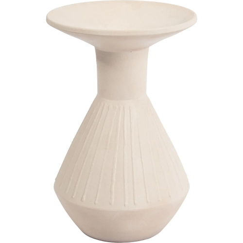Doric Vase White in Cream Clay