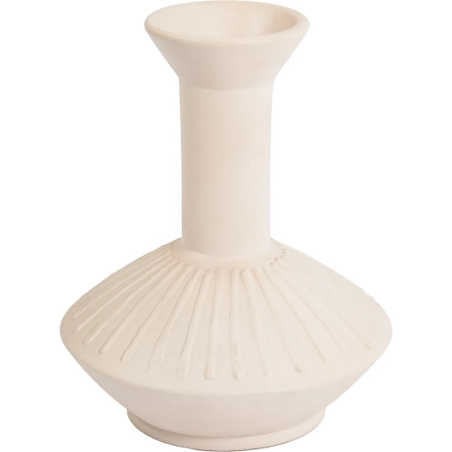Doric Vase White in Cream Clay