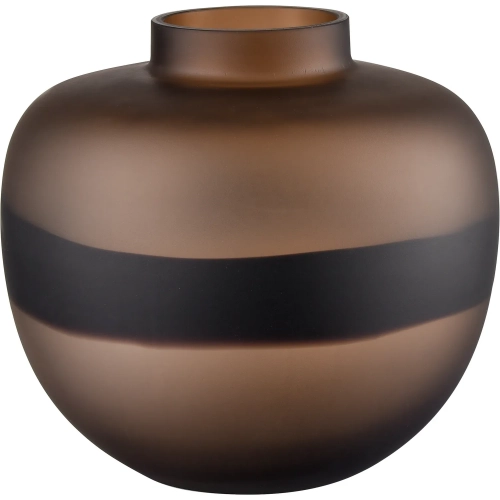 Dugan Vase in Tobacco & Black Art Glass