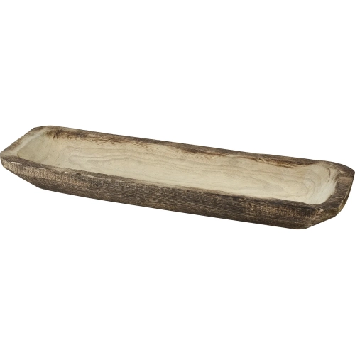 Eastwood Long Decorative Tray in Natural Paulownia Wood