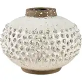 Echten Vase in White & Brown Earthenware