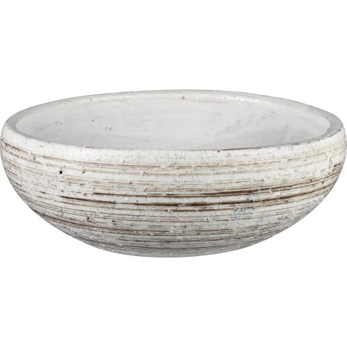 Ellen Decorative Bowl in Cream & Brown Ceramic