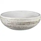 Ellen Decorative Bowl in Cream & Brown Ceramic