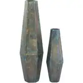 Erwin Vase 2 Piece Set Oxidized Brass Aluminum
