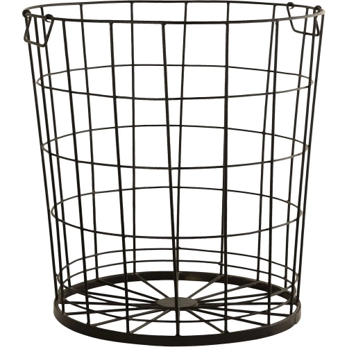 Farmhouse Basket Rustic in Dark Brown Metal Wire