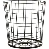 Farmhouse Basket Rustic in Dark Brown Metal Wire