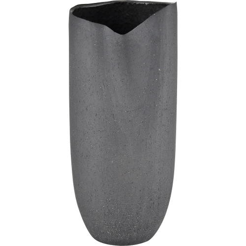 Ferraro Folded Vase in Black Ceramic
