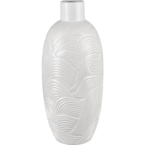 Flynn Vase in Gloss White Ceramic