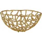 Free Form Decorative Bowl in Gold Aluminum