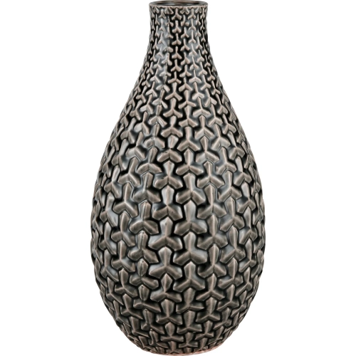 Gibbs Vase in Gray & Black Ceramic
