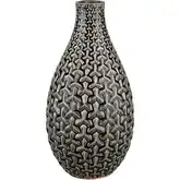 Gibbs Vase in Gray & Black Ceramic