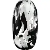 Gisli Vase in Black, White & Clear Art Glass
