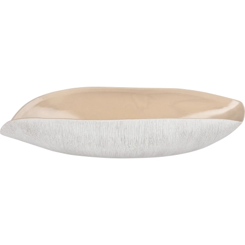 Greer Vessel in Matte White & Beige Ceramic