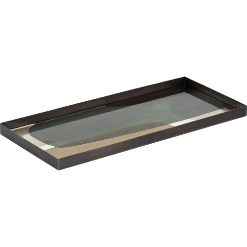 Gresham Tray in Multicolor Resin & Bronze