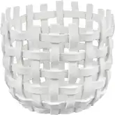 Haney Candleholder in White Resin