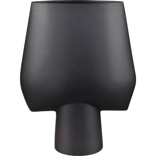 Hawking Vase in Black Ceramic