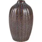 Hawley Vase in Brown Reactive Ceramic